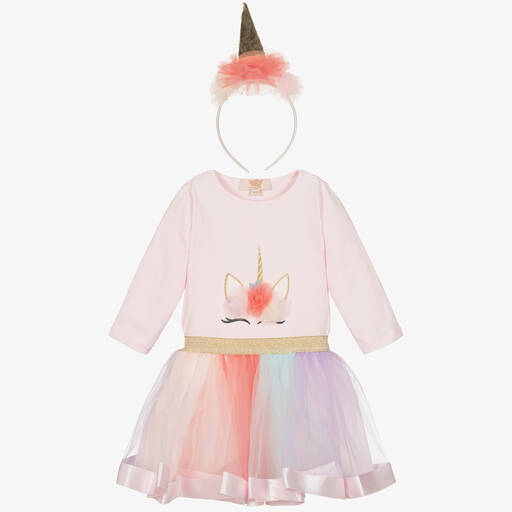 Caramelo Kids-Pink Jersey & Tulle Skirt Set | Childrensalon Outlet