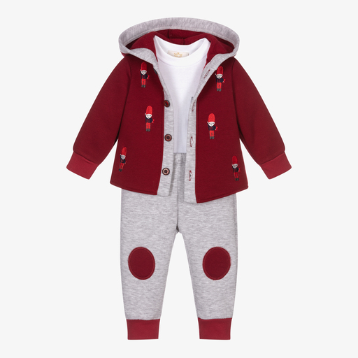 Caramelo Kids-Красно-серый спортивный костюм (3предмета) | Childrensalon Outlet
