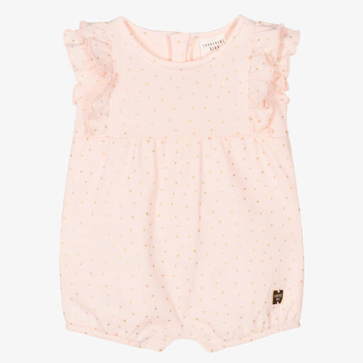 Carrément Beau-Розовый песочник в золотистый горошек | Childrensalon Outlet