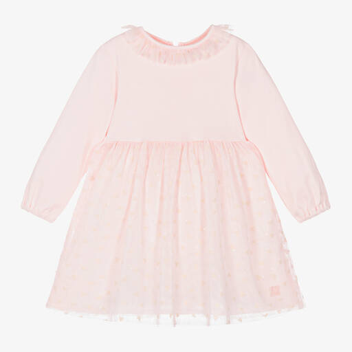 Carrément Beau-Baby Girls Pink Tulle Dress | Childrensalon Outlet