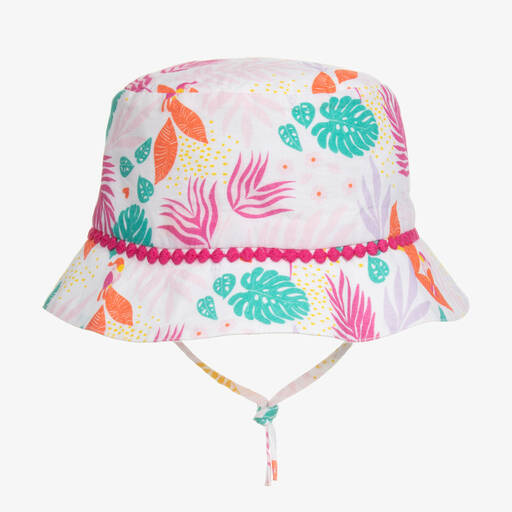 Carrément Beau-Bob blanc en coton à motif tropical | Childrensalon Outlet