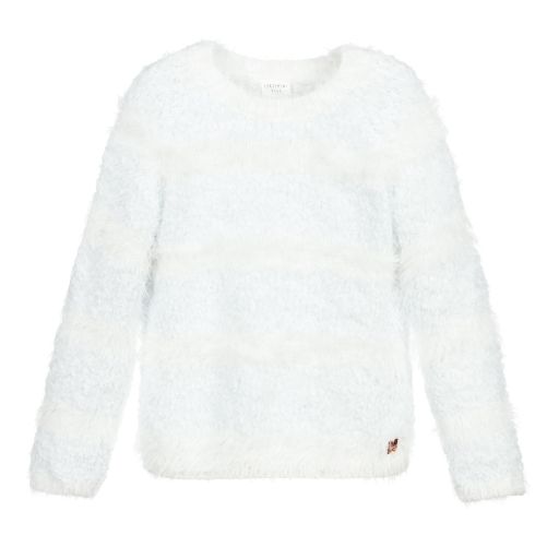 Carrément Beau-كنزة لون أزرق وأبيض للبنات | Childrensalon Outlet