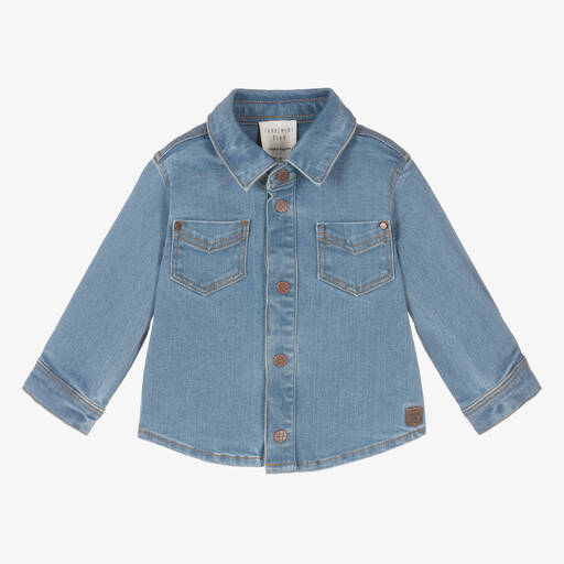 Carrément Beau-Boys Blue Denim Shirt | Childrensalon Outlet