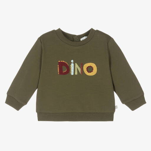 Carrément Beau-Boys Green Organic Cotton Sweatshirt | Childrensalon Outlet