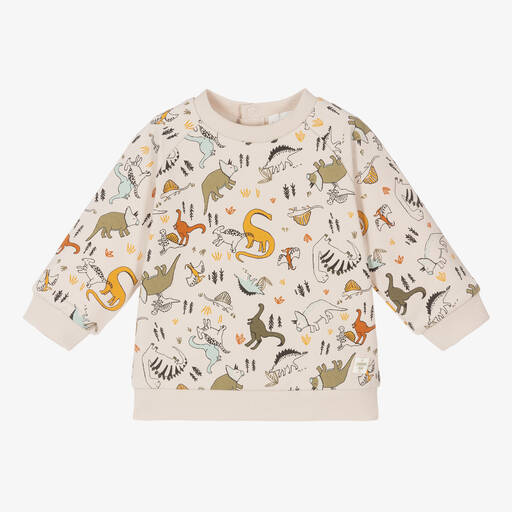 Carrément Beau-Boys Organic Cotton Dinosaur Sweatshirt | Childrensalon Outlet