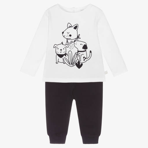 Carrément Beau-Белый топ и синие брюки для мальчиков | Childrensalon Outlet