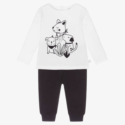 Carrément Beau-Boys White & Blue Trouser Set | Childrensalon Outlet