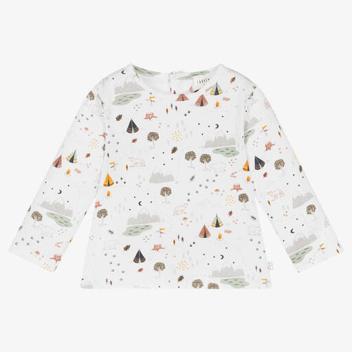 Carrément Beau-Boys White Organic Cotton Top | Childrensalon Outlet