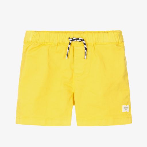 Carrément Beau-Boys Yellow Cotton Shorts | Childrensalon Outlet
