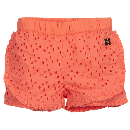 Carrément Beau-Coral Pink Cotton Shorts | Childrensalon Outlet