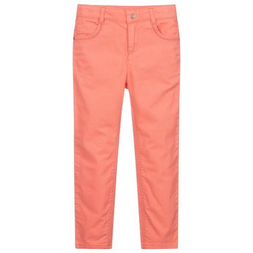 Carrément Beau-Coral Pink Cotton Trousers | Childrensalon Outlet