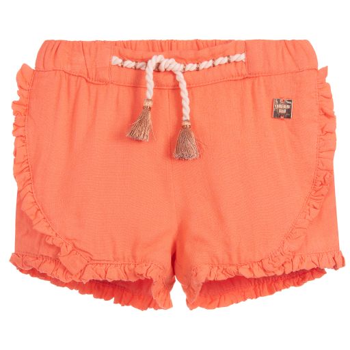 Carrément Beau-Girls Orange Frill Shorts | Childrensalon Outlet