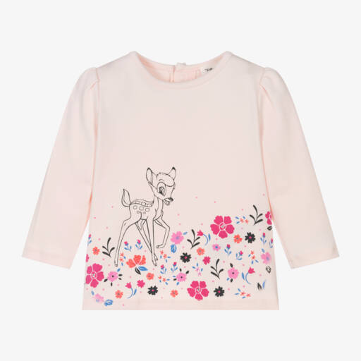 Carrément Beau-Girls Pink Bambi Cotton Top | Childrensalon Outlet