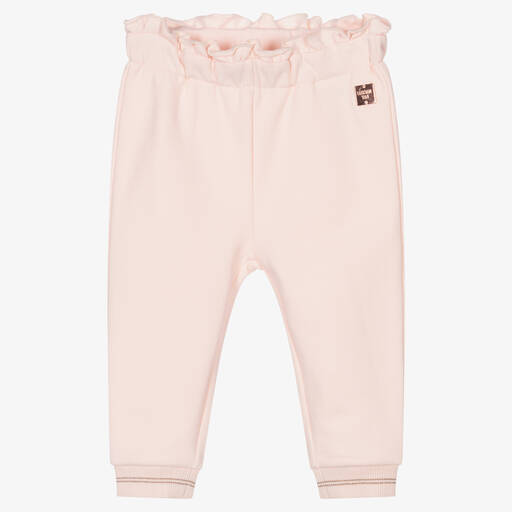 Carrément Beau-Girls Pink Cotton Joggers | Childrensalon Outlet