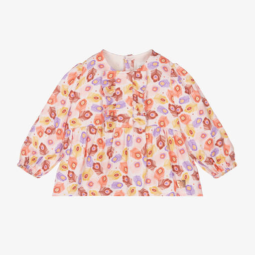 Carrément Beau-Розовая блузка с перьями и оборками | Childrensalon Outlet