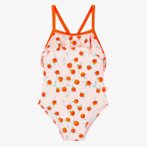 Carrément Beau-Girls Pink & Orange Swimsuit | Childrensalon Outlet
