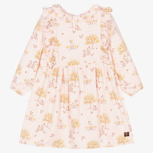 Carrément Beau-Розовое платье из вискозы для девочек | Childrensalon Outlet