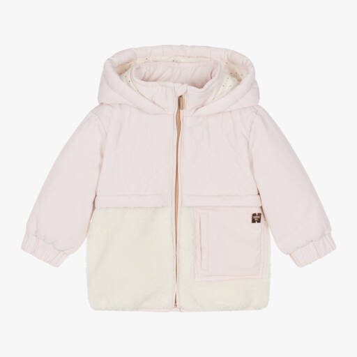 Carrément Beau-Girls Quilted Pink Fleece Jacket | Childrensalon Outlet