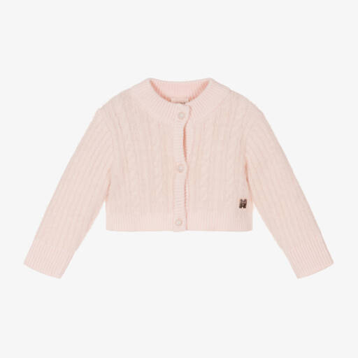 Carrément Beau-Girls Soft Pink Knit Cardigan | Childrensalon Outlet