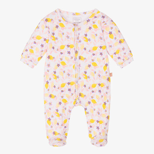 Carrément Beau-Girls White Cotton Floral Lemon Babygrow | Childrensalon Outlet