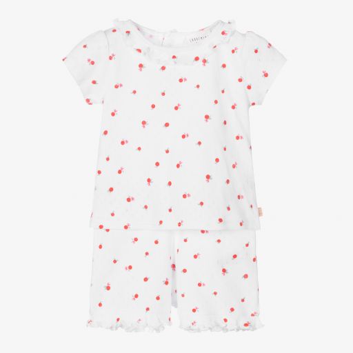 Carrément Beau-Girls White Short Pyjamas | Childrensalon Outlet