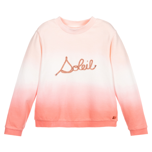 Carrément Beau-Pink Organic Cotton Sweatshirt | Childrensalon Outlet