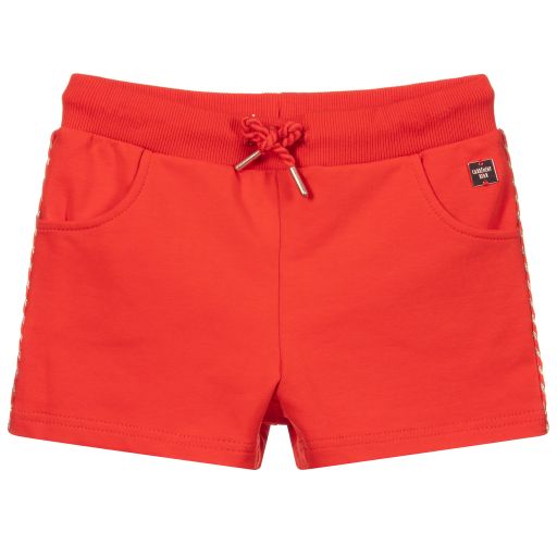 Carrément Beau-Red Organic Cotton Shorts | Childrensalon Outlet