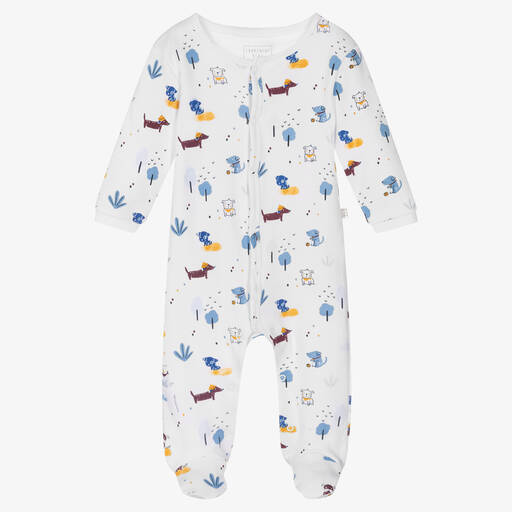 Carrément Beau-White 2-in-1 Cotton Babygrow | Childrensalon Outlet