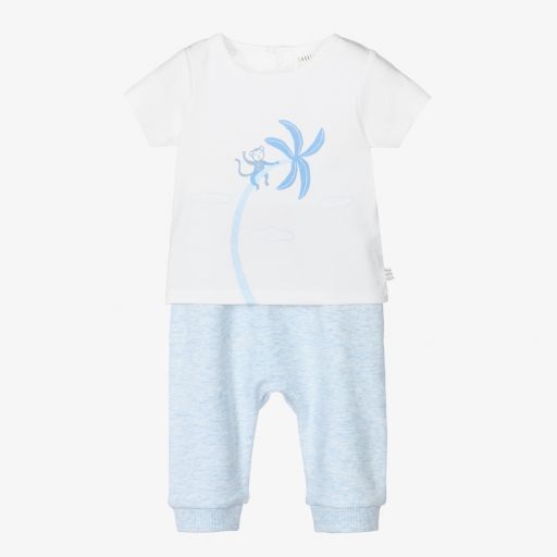 Carrément Beau-Hosen-Set in Weiß und Blau | Childrensalon Outlet