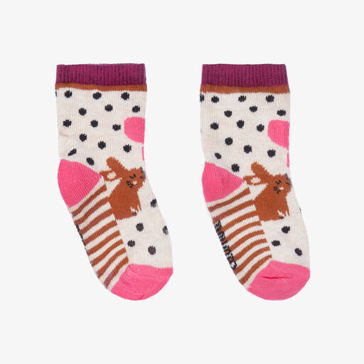 Catimini-Baby Girls Beige Cotton Socks | Childrensalon Outlet