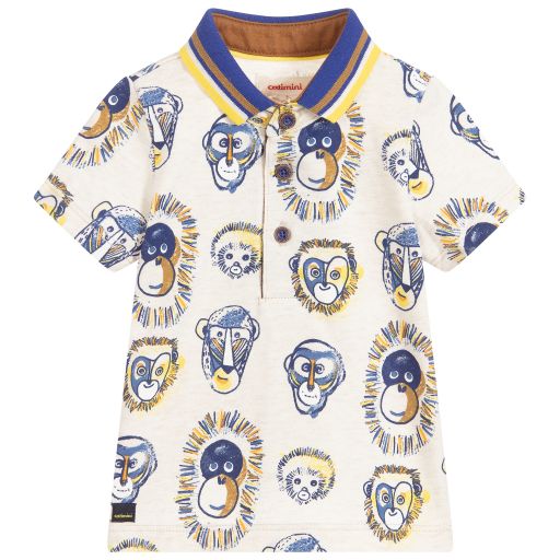 Catimini-Beige Cotton Polo Shirt | Childrensalon Outlet