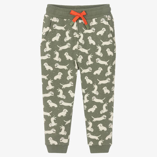 Catimini-Boys Green Cotton Dog Joggers | Childrensalon Outlet