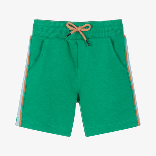 Catimini-Boys Green Cotton Jersey Shorts | Childrensalon Outlet