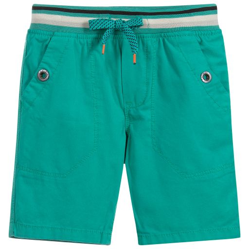 Catimini-Boys Green Cotton Shorts | Childrensalon Outlet