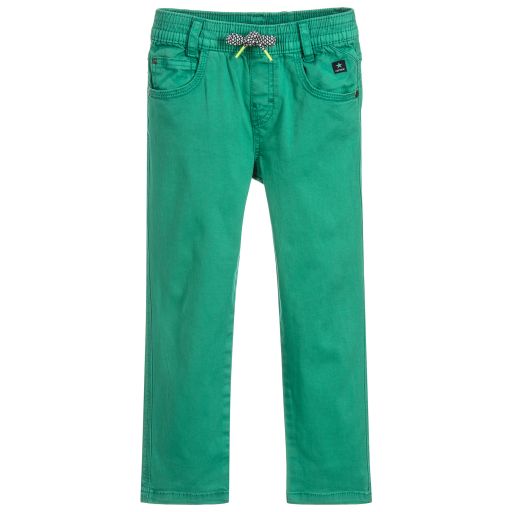 Catimini-Boys Green Cotton Trousers | Childrensalon Outlet