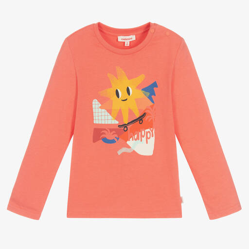 Catimini-Boys Pink Cotton Top | Childrensalon Outlet