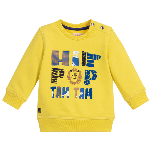 Catimini-Boys Yellow Cotton Sweatshirt | Childrensalon Outlet