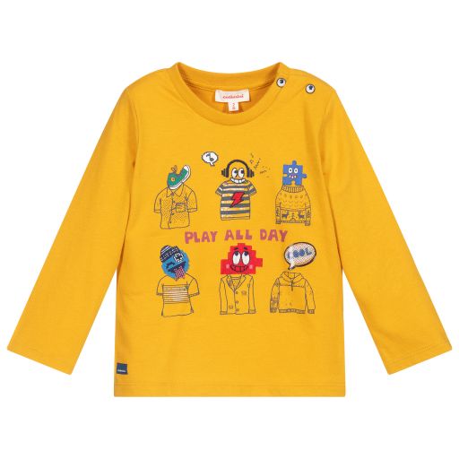 Catimini-Boys Yellow Cotton Top | Childrensalon Outlet