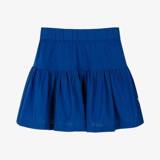 Catimini-Girls Blue Cotton Skirt | Childrensalon Outlet