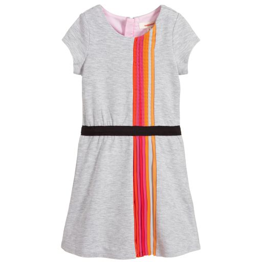 Catimini-Girls Grey Viscose Dress | Childrensalon Outlet