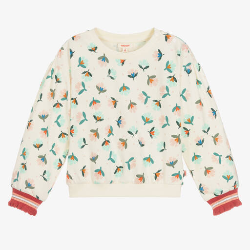 Catimini-Girls Ivory Cotton Sweatshirt | Childrensalon Outlet
