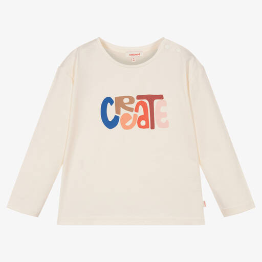 Catimini-Girls Ivory Cotton Top | Childrensalon Outlet