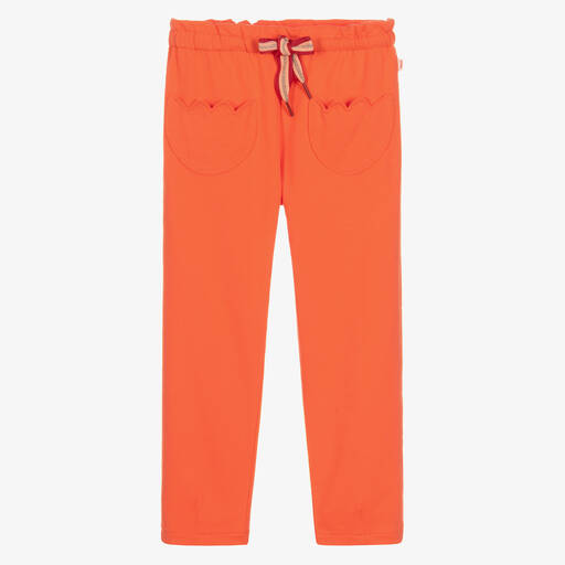 Catimini-Girls Orange Cotton Joggers | Childrensalon Outlet