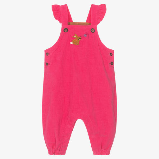 Catimini-Girls Pink Bunny Dungarees | Childrensalon Outlet