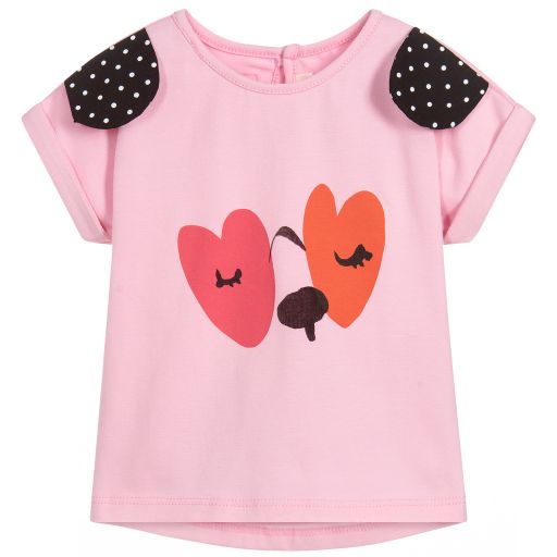 Catimini-Girls Pink Cotton T-Shirt | Childrensalon Outlet