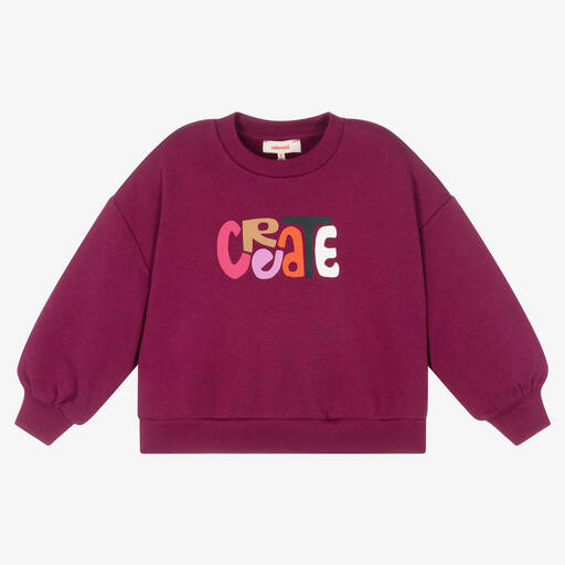 Catimini-Girls Purple Cotton Sweatshirt | Childrensalon Outlet