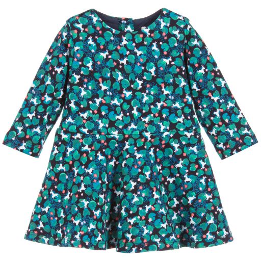 Catimini-Green Cotton Cotton Dress | Childrensalon Outlet