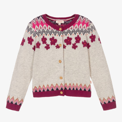 Catimini-كارديغان مزيج قطن وصوف محبوك لون رمادي | Childrensalon Outlet