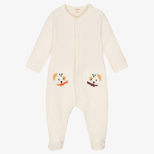 Catimini-Ivory Cotton Babygrow | Childrensalon Outlet