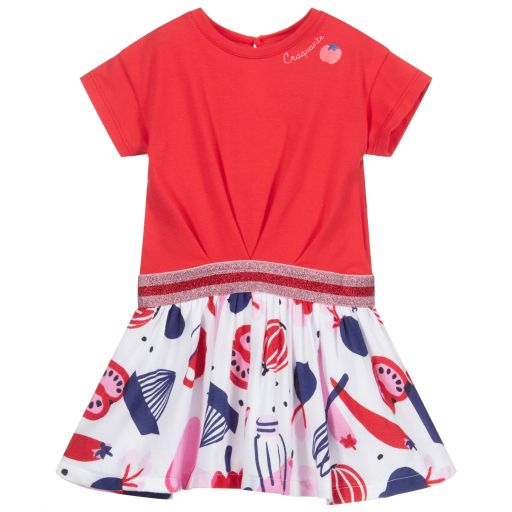 Catimini-Red Cotton Dress | Childrensalon Outlet